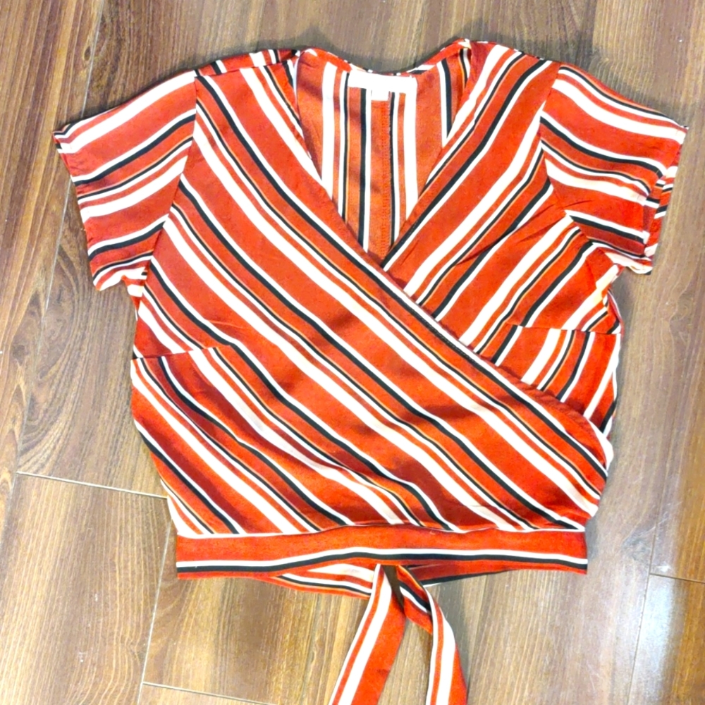 XS ultra flirt striped retro shirt top